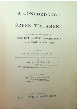 A Concordance to the Greek New Testament