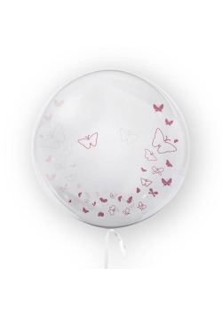 Balon 45cm Motyle różowy TUBAN