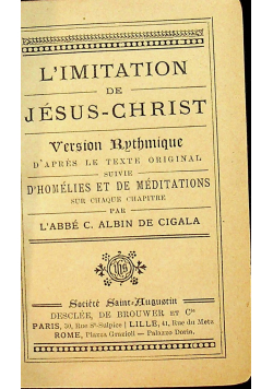 Limitation de Jezus Christ 1904r
