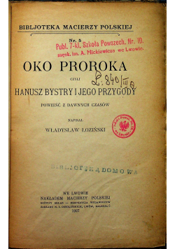 Oko proroka czyli Hanusz Bystry i jego przygody 1927 r