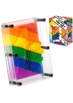 Plastikowy Pin Art Tęczowy