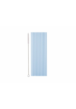 Słomki plastikowe błękitne 23cm 12szt