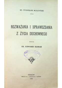 Rozważania i sprawozdania z życia duchownego 1909 r.
