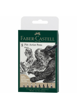 Pisaki Pitt Artist Pen black 8szt