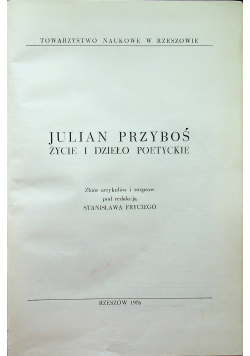 Życie i dzieło poetyckie Przyboś
