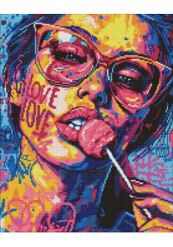 Diamentowa mozaika - Dziewczyna z cukierkiem 40x50