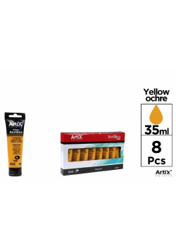 Farba akrylowa ochra żółta 35ml (8szt)