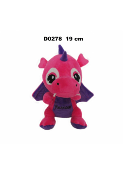 Smok "Kraków" rózowy fioletowy 19cm