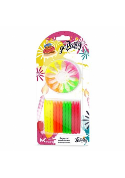 Świeczki urodzinowe Fluo 12 sztuk
