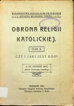 Obrona religii katolickiej 1912 r.