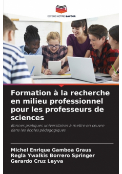 Formation à la recherche en milieu professionnel pour les professeurs de sciences