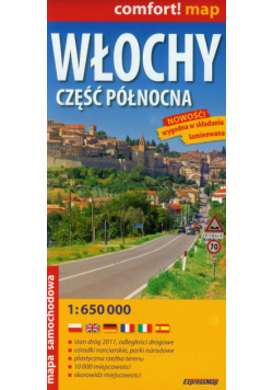 Włochy część północna mapa samochodowa