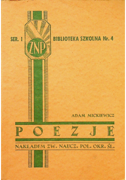 Mickiewicz Poezje Tom I 1945 r.