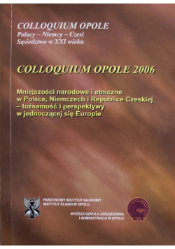Colloquium opole Mniejszości narodowe i etniczne w Polsce  Niemczech i Republice Czeskiej