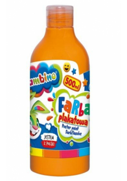 Farba plakatowa pomarańczowa 500ml BAMBINO
