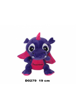 Smok "Kraków" fioletowy różowy 19cm