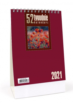 Kalendarz 2021 Biurkowy - 52T bordowy CRUX