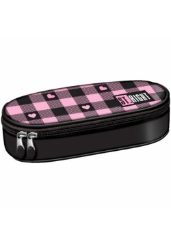 Piórnik saszetka z wewnętrzną klapką Pink Checker