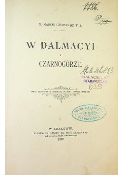 W Dalmacyi i Czarnogórze 1896 r.