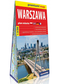 Premium! map Warszawa 1:26 000 plan miasta w.2019