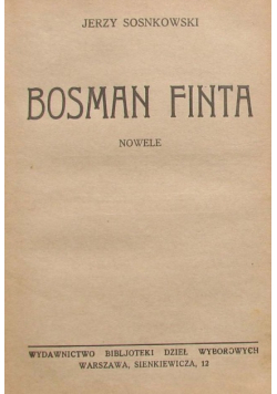 Bosman Finta 1926 r.