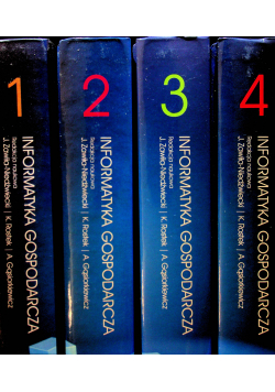 Informatyka gospodarcza 4 tomy