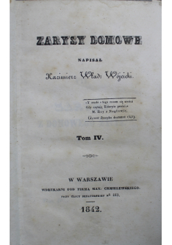 Zarysy domowe 1842 r.