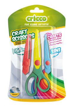 Nożyczki Cricco dekoracyjne Craft z wymiennymi ostrzami