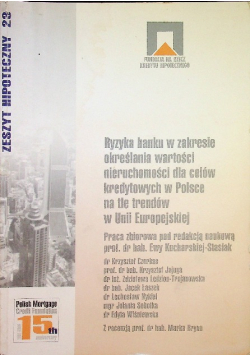 Ryzyka banku w zakresie określania wartości nieruchomości