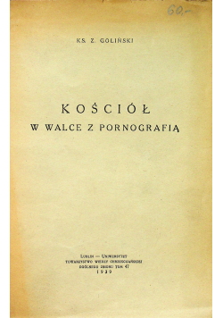 Kościół w walce z pornografią 1939 r.