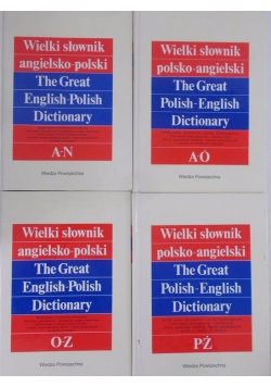 Wielki słownik angielsko polski 4 tomy