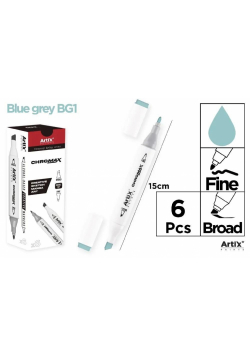 Marker Chromax z 2 końcówk. blue grey BG1 (6szt)