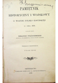 Pamiętnik historyczny i wojskowy, 1898 r.