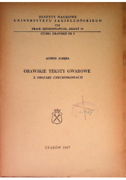 Zaręba orawskie teksty gwarowe z obszaru Czechosłowacji