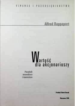 Wartość dla akcjonariuszy