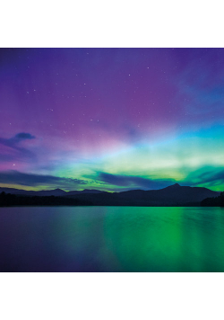 Karnet kwadrat z kopertą Northern light over Chocorua