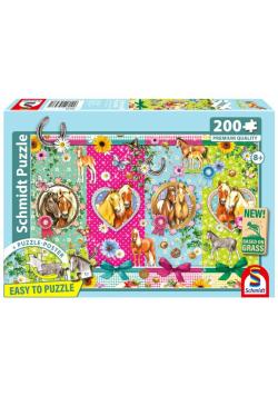 Puzzle 200 PQ Szczęśliwe Konie 113345
