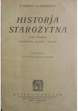 Historja Starożytna cz 1 1927 r.