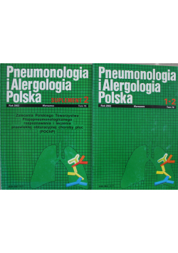 Pneumonologia i Alergologia Polska Tom 70 2 książki