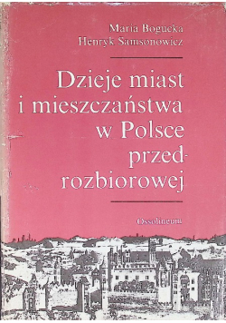 Dzieje miast i mieszkaństwa w polsce przed rozbiorowej