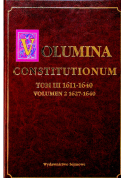 Volumina Constitutionum tom III volumen 2 1627 1640