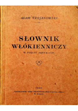 Słownik włókienniczy 1930 r.