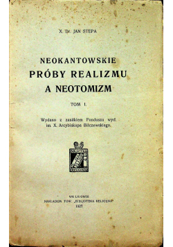Próby realizmu a neotomizm tom  1927 r