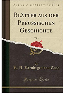 Blätter Aus Der Preussischen Geschichte reprint z 1868r.