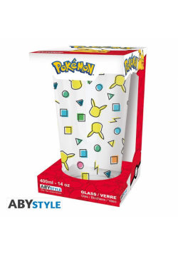 Kubek 400ml Pokemon Large Glass Pikachu Pattern