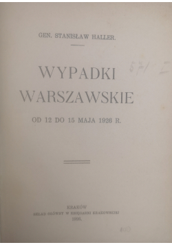 Wypadki Warszawskie 1926 r