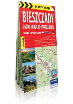 Bieszczady i Góry Sanocko-Turczańskie foliowana mapa turystyczna 1:65 000