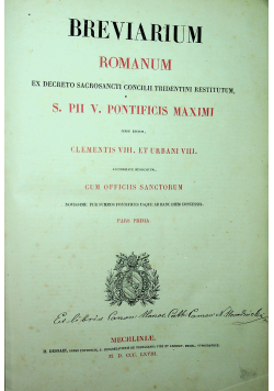 Breviarium Romanum 1868 r.