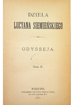 Siemieński Dzieła. Odysseja 1882 r.