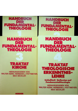Handbuch der fundamental theologie 4 tomy